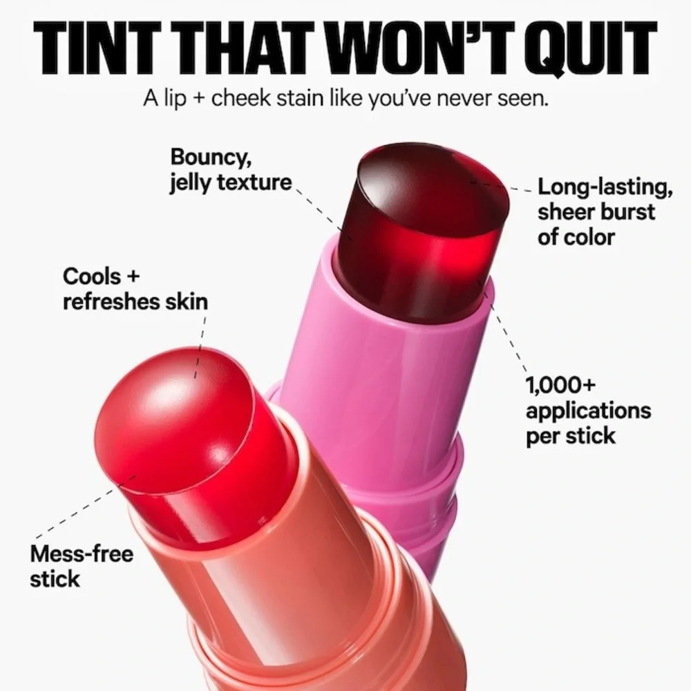 MILK MAKEUP Cooling Water Jelly Tint Lip + Cheek Blush Stain in “Burst” - Picture 4 of 8